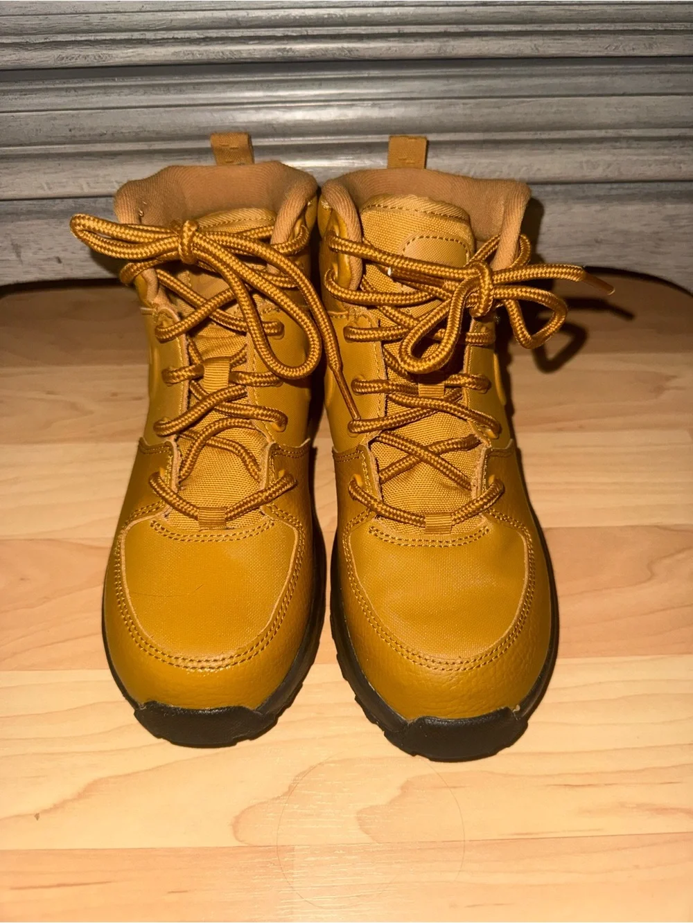 Never Worn! No Box! No Tags. Mustard Yellow Lace-Up Work BootsBoys  Size 1